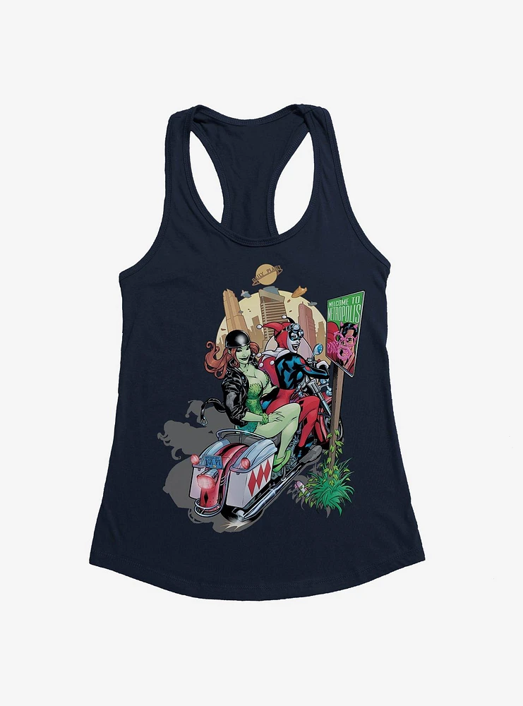 Batman Harley Quinn Welcome To Metropolis Girls Tank