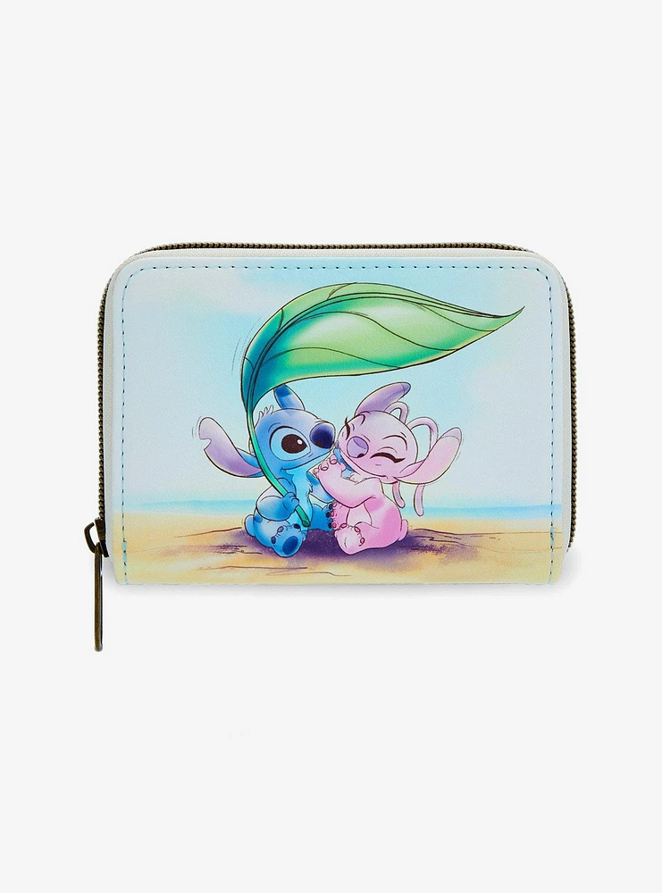 Loungefly Disney Stitch & Angel Beach Date Mini Zipper Wallet