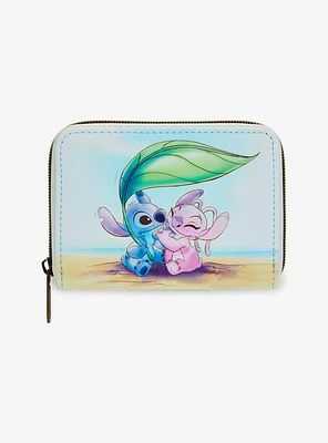 Loungefly Disney Stitch & Angel Beach Date Mini Zipper Wallet