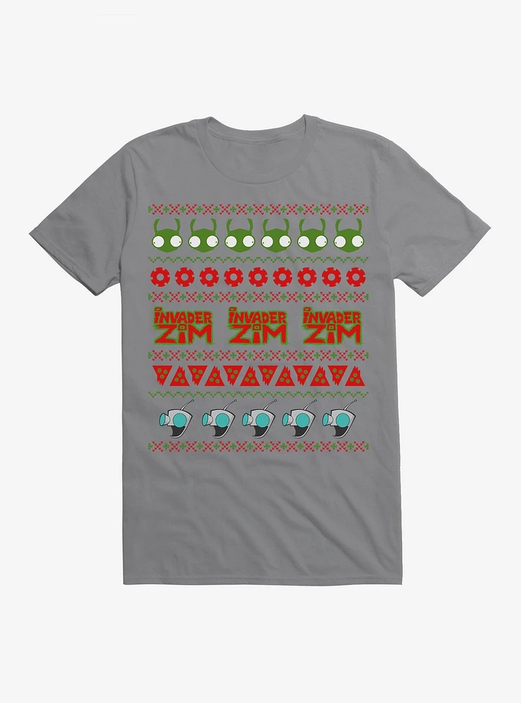 Invader Zim Ugly Christmas Pattern T-Shirt