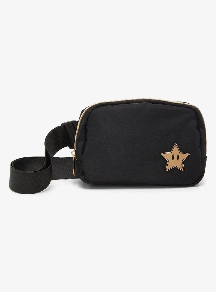 Nintendo Super Mario Bros. Star Black Belt Bag — BoxLunch Exclusive