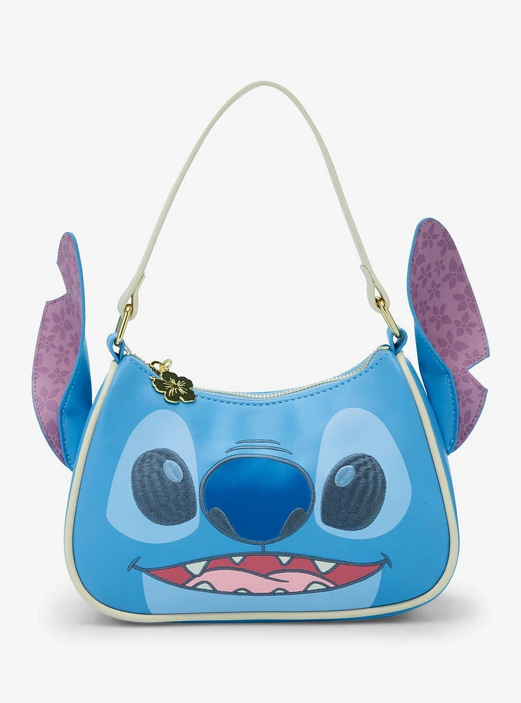 Loungefly Disney Lilo & Stitch Floral Stitch Figural Crossbody Bag - BoxLunch Exclusive