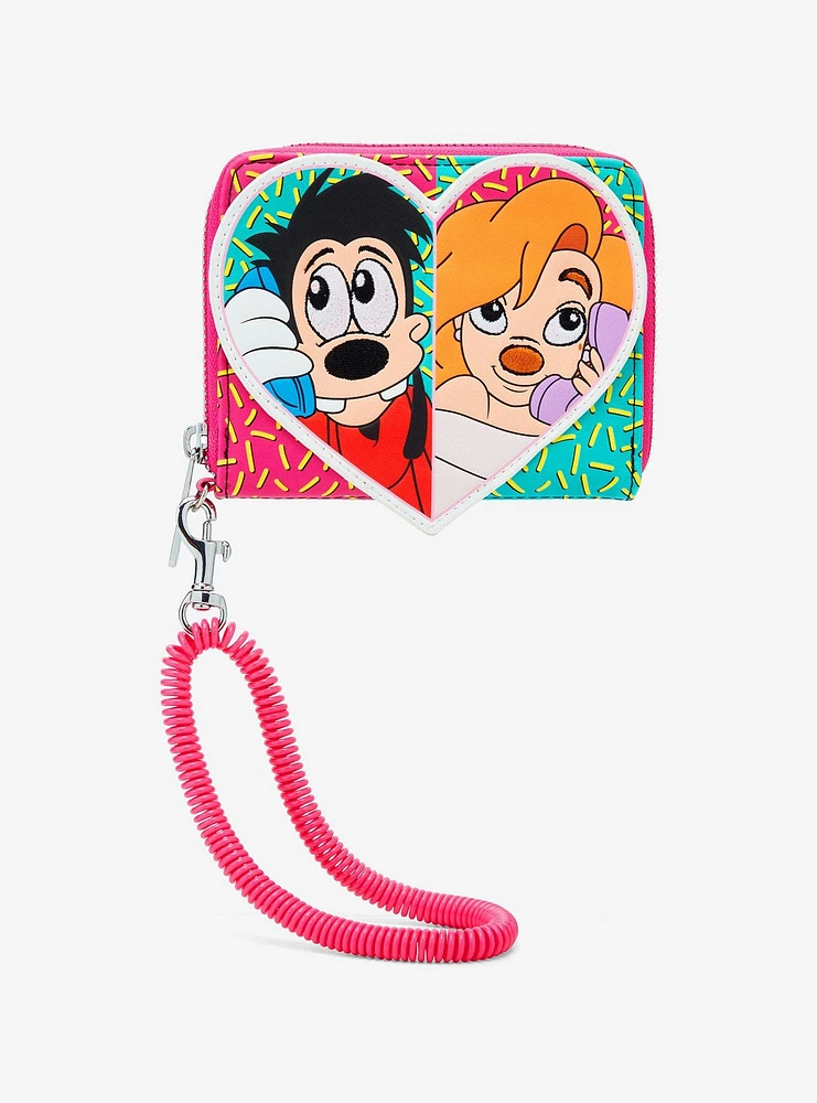 Loungefly Disney A Goofy Movie Max & Roxanne Split Heart Small Zip Wallet - BoxLunch Exclusive