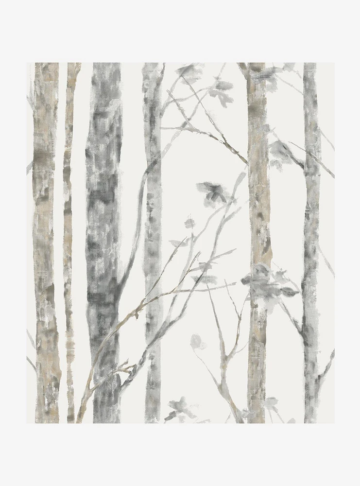 Birch Trees Brown Peel & Stick Wallpaper