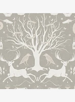 Harry Potter Horcrux Grey Damask Peel & Stick Wallpaper