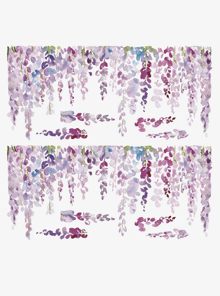 Watercolor Wisteria Giant Wall Decals