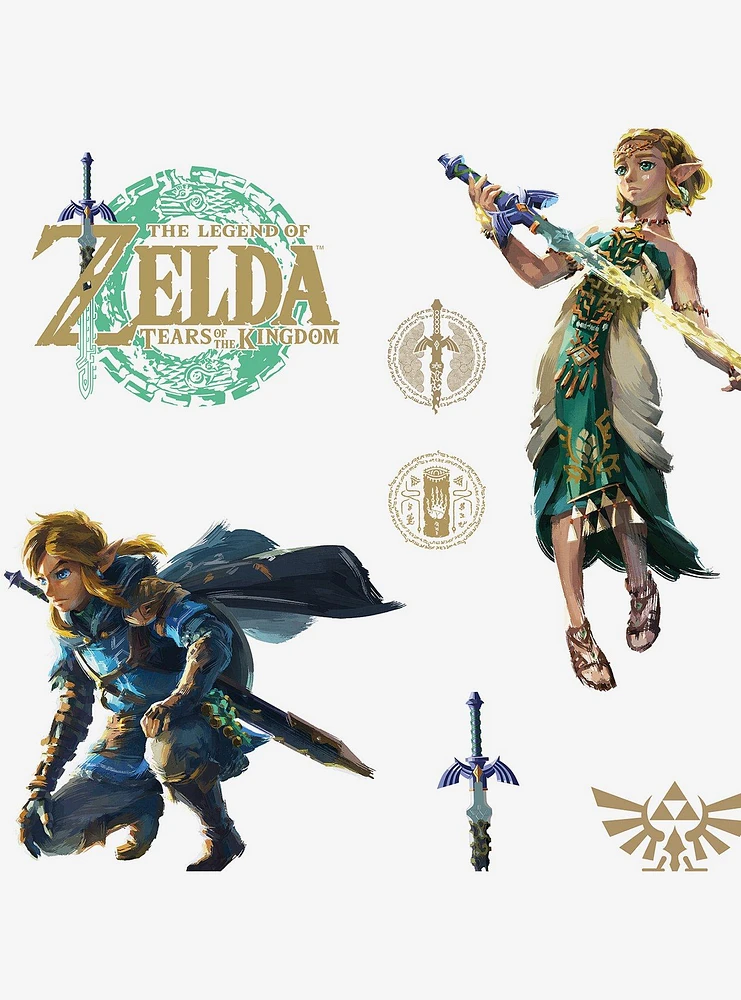 The Legend of Zelda: Tears of the Kingdom Zelda & Link Wall Decals