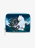 Loungefly How To Train Your Dragon Toothless & Light Fury Babies Mini Zipper Wallet