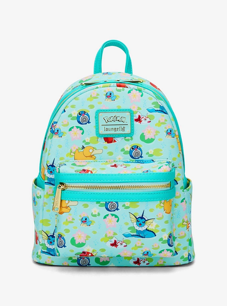 Loungefly Pokémon Water Type Lily Pad Allover Print Mini Backpack - BoxLunch Exclusive