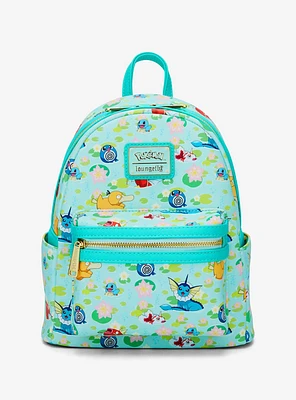 Loungefly Pokémon Water Type Lily Pad Allover Print Mini Backpack - BoxLunch Exclusive