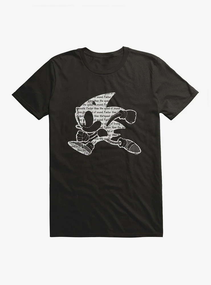 Sonic The Hedgehog Script Silhouette T-Shirt