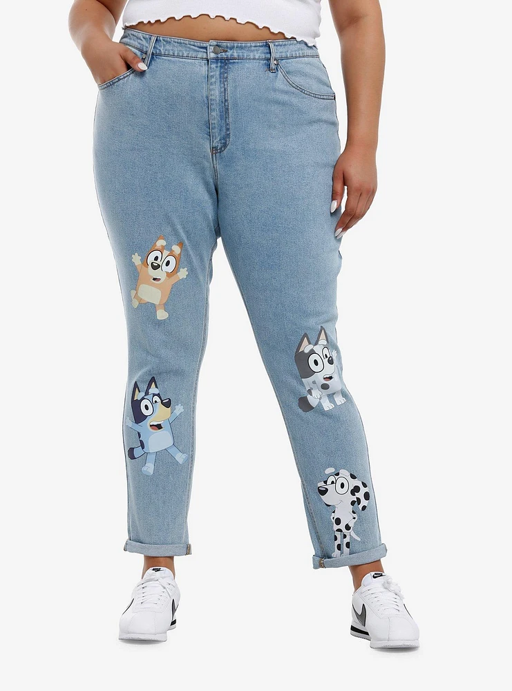 Bluey Characters Mom Jeans Plus