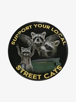 Raccoon Support Local Street Cat 3 Inch Button