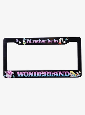 Disney Alice in Wonderland I'd Rather Be in Wonderland License Plate Frame