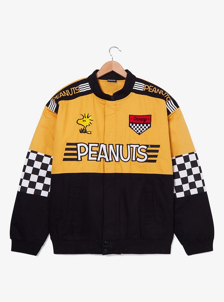 Peanuts Woodstock & Snoopy Color Block Racing Jacket — BoxLunch Exclusive