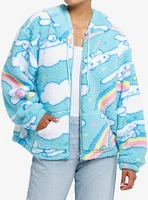 Cinnamoroll Rainbow Cloud Girls Sherpa Hoodie