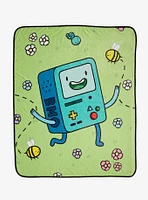 Adventure Time BMO Floral Fleece Throw — BoxLunch Exclusive