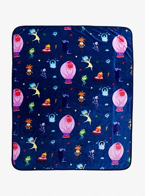 Disney Pixar Inside Out 2 Characters Allover Print Fleece Throw - BoxLunch Exclusive