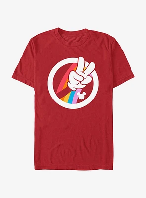 Disney Mickey Mouse Peace Sign Hand T-Shirt