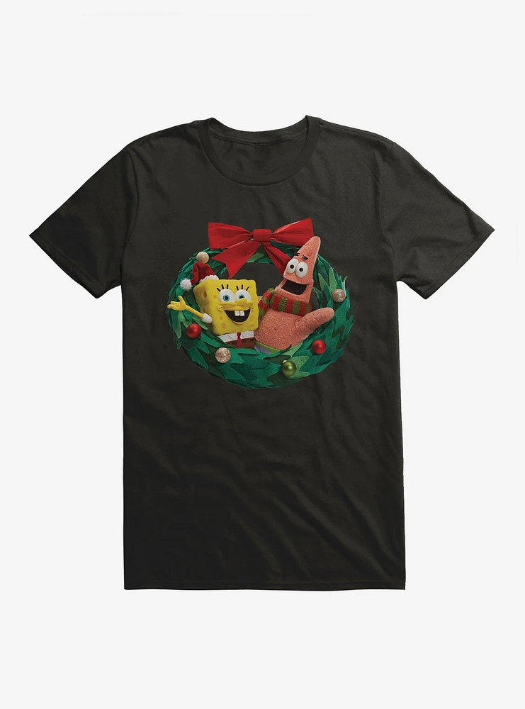 SpongeBob SquarePants Christmas Wreath T-Shirt