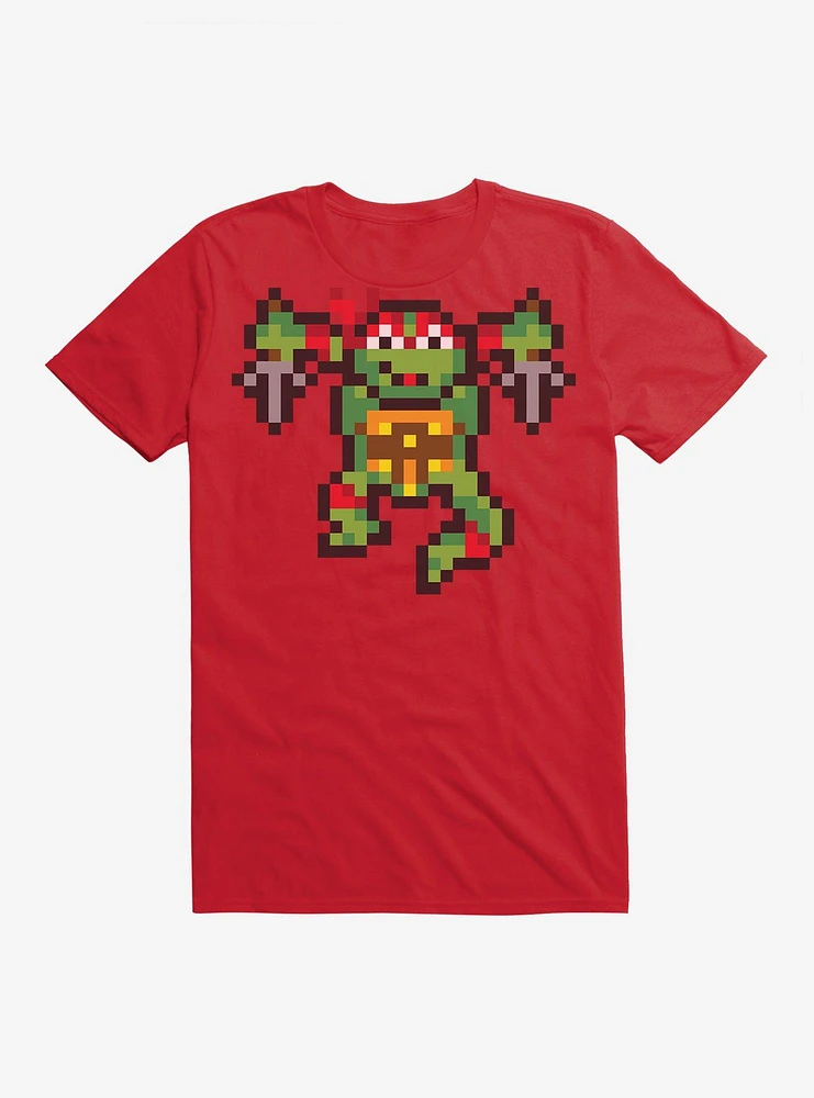 Teenage Mutant Ninja Turtles Pixel Art Raphael Fight T-Shirt