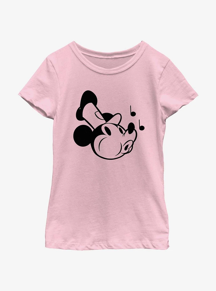 Disney Mickey Mouse Steamboat Whistling Youth Girls T-Shirt