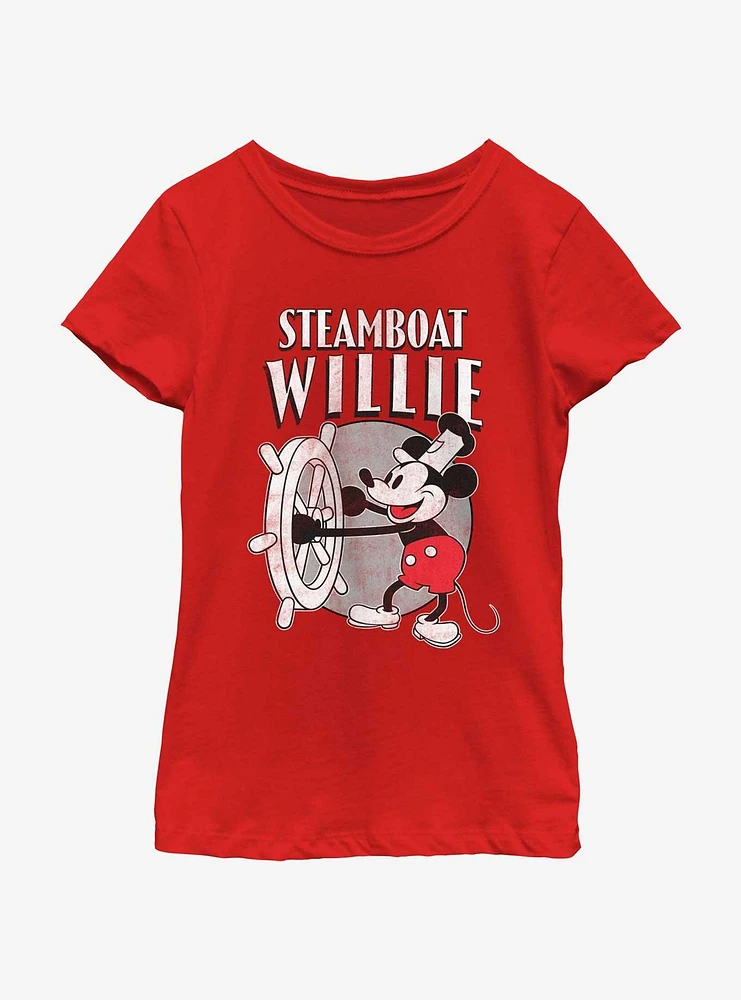 Disney Mickey Mouse Steamboat Youth Girls T-Shirt