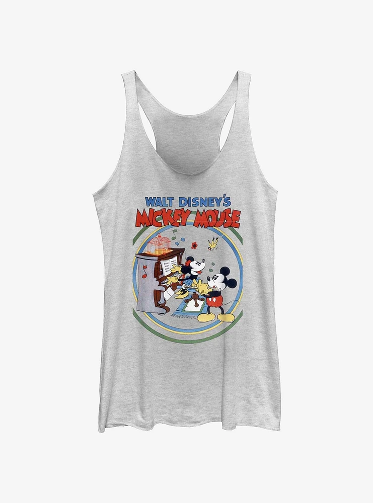 Disney Mickey Mouse Piano Minnie And Womens Tank