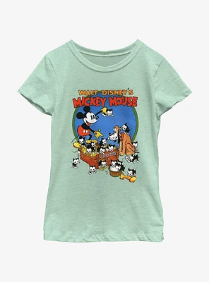 Disney Mickey Mouse Pluto & Cats Youth Girls T-Shirt