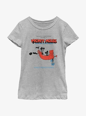 Disney Mickey Mouse Minnie On Plane Youth Girls T-Shirt