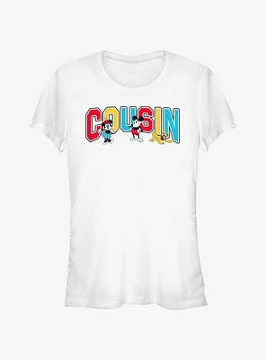 Disney Mickey Mouse Cousin Collegiate Girls T-Shirt