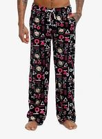 Squid Game Symbols Pajama Pants