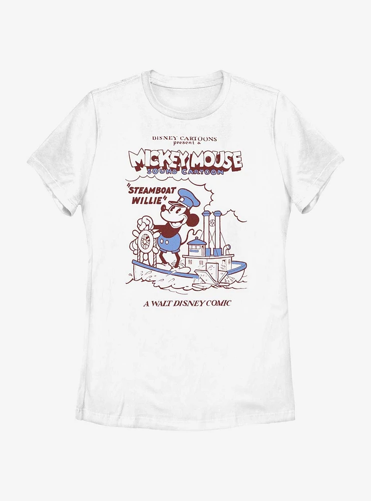 Disney Mickey Mouse Sound Cartoon Womens T-Shirt