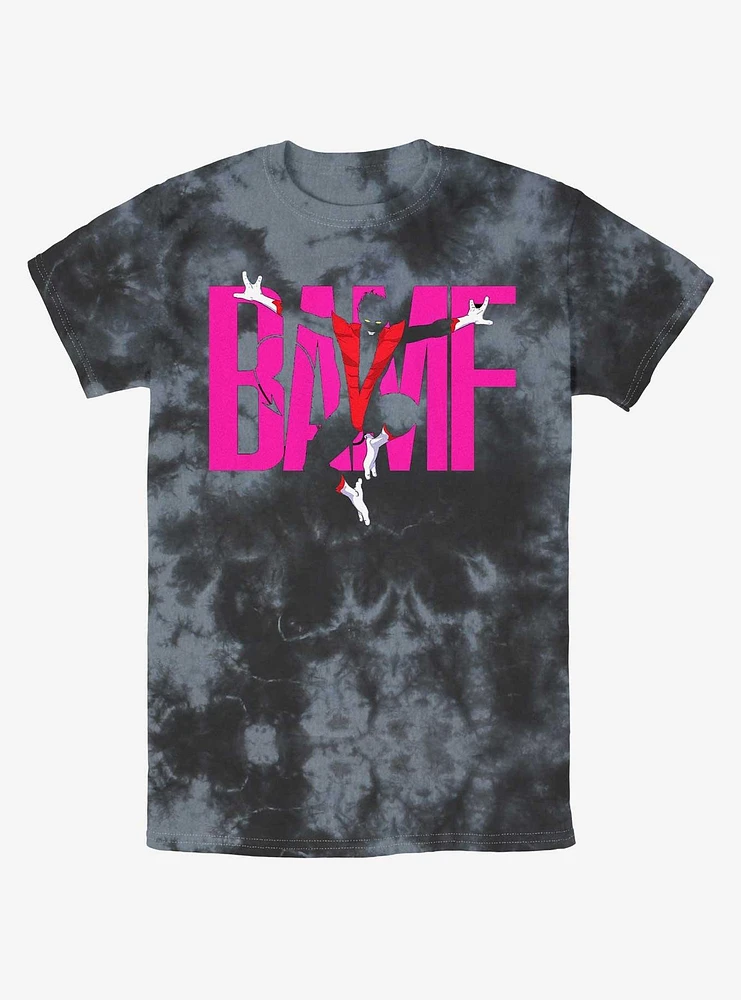 Marvel X-Men '97 Nightcrawler BAMF Tie-Dye T-Shirt