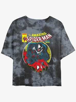 Marvel Spider-Man Venom Wins Girls Tie-Dye Crop T-Shirt