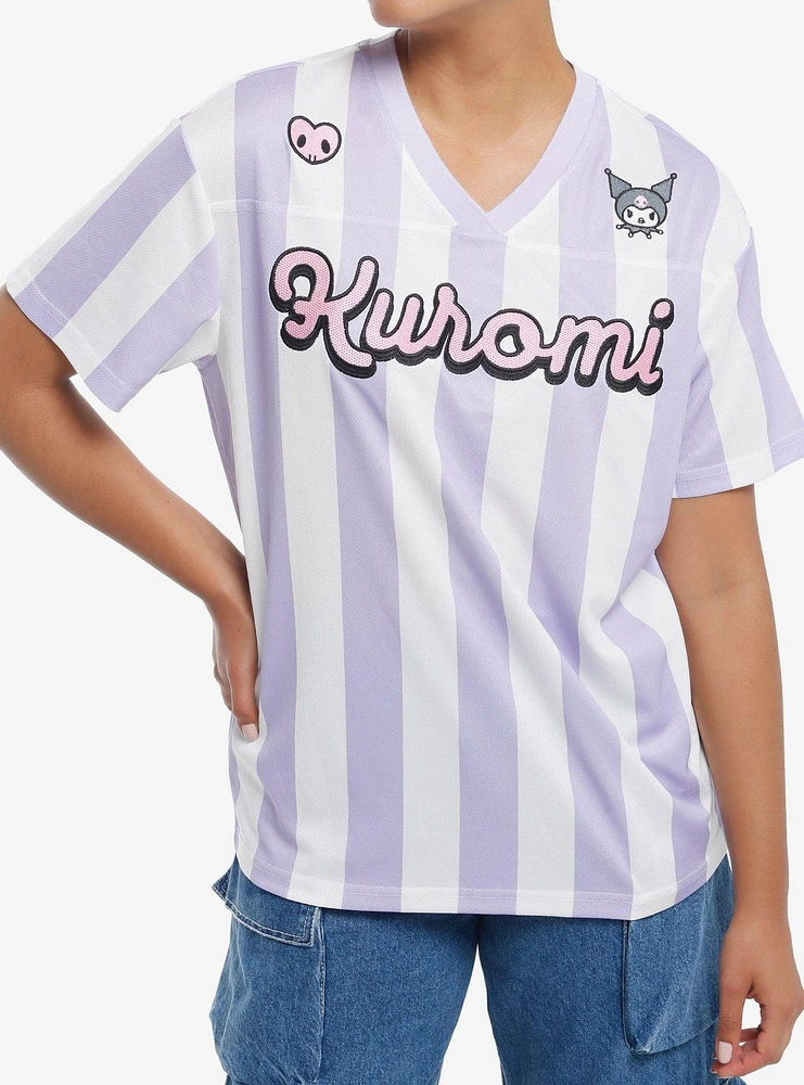 Kuromi Stripe Girls Soccer Jersey