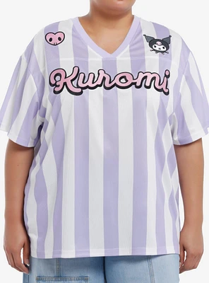 Kuromi Stripe Girls Soccer Jersey Plus