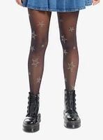 Rhinestone Star Tights