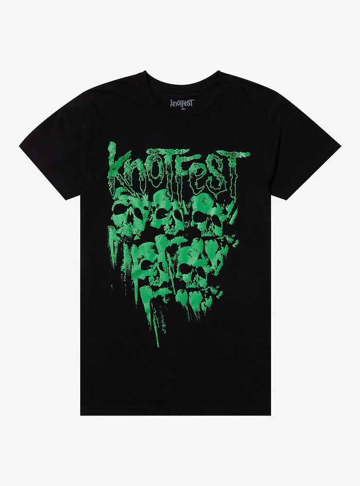 Slipknot Knot Fest Skulls Glow-In-The-Dark T-Shirt