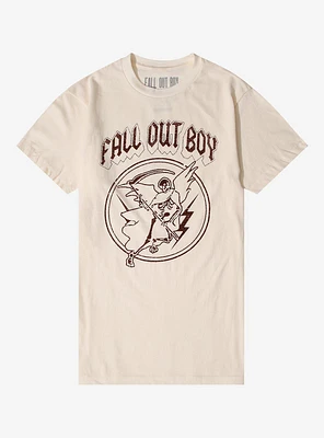 Fall Out Boy Flying Grim Reaper Boyfriend Fit Girls T-Shirt