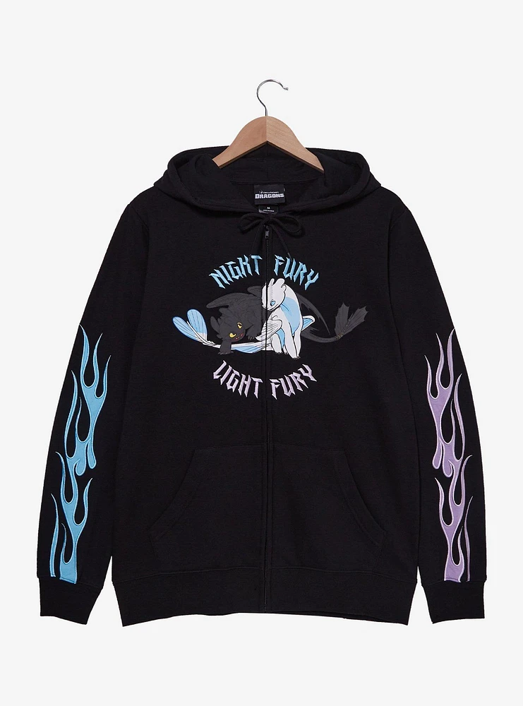 DreamWorks How to Train Your Dragon Toothless & Light Fury Zip Hoodie — BoxLunch Exclusive