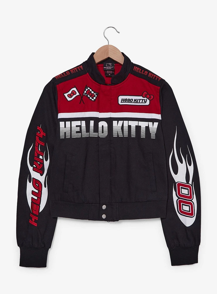 Sanrio Hello Kitty Flames Racing Cropped Women's Jacket - BoxLunch Exclusive