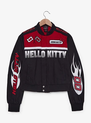 Sanrio Hello Kitty Flames Racing Cropped Women's Jacket - BoxLunch Exclusive