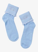 Cinnamoroll Rhinestone Fold-Over Ankle Socks