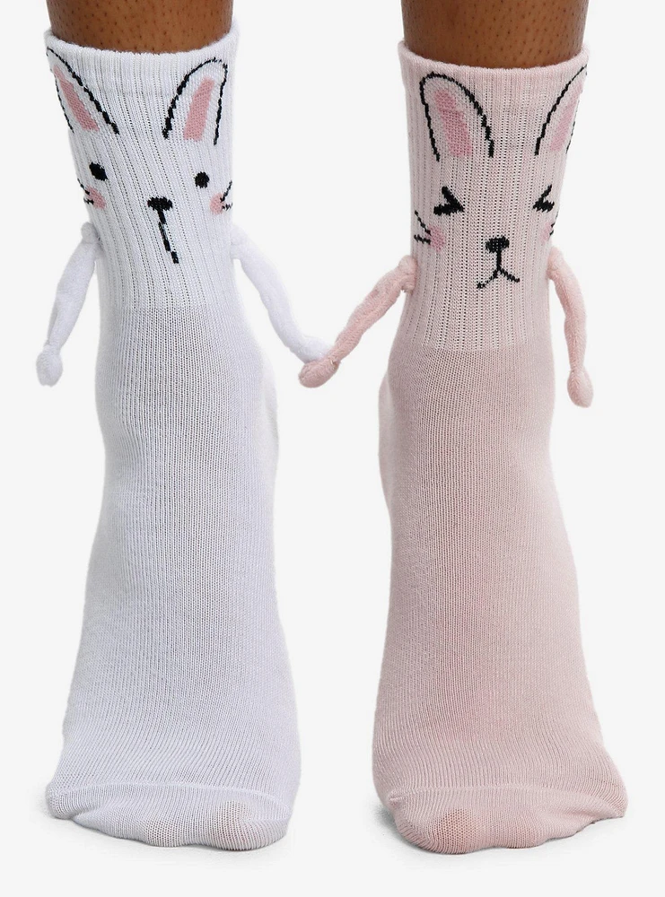 Bunny Magnetic Arms Mismatch Crew Socks