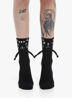 Black Cat Magnetic Arms Mismatch Crew Socks