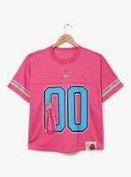 Adventure Time Princess Bubblegum Women's Plus Cropped Football Jersey - BoxLunch Exclusive