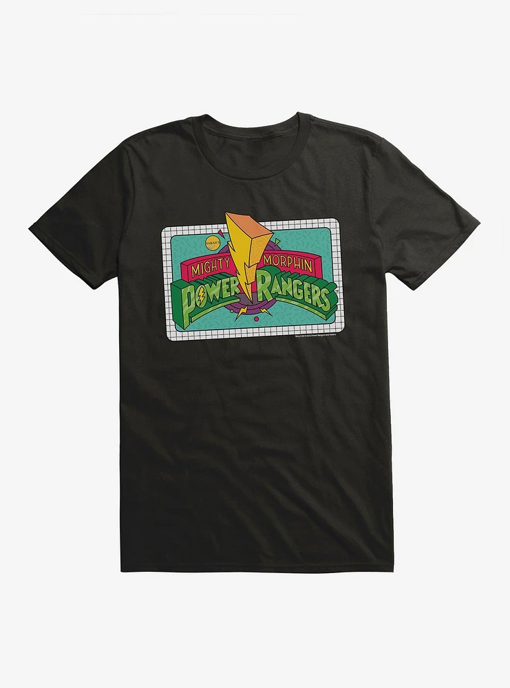 Mighty Morphin Power Rangers Color Sketch Logo T-Shrt