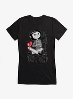 Coraline Cute As A Button Girls T-Shirt