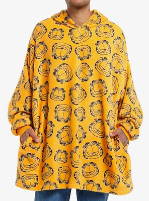 Garfield Face Fuzzy Oversized Hoodie